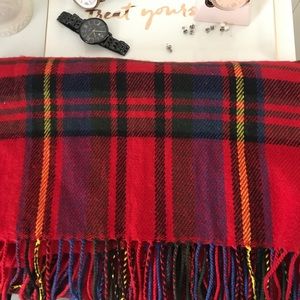 Merona Red Plaid Scarf
